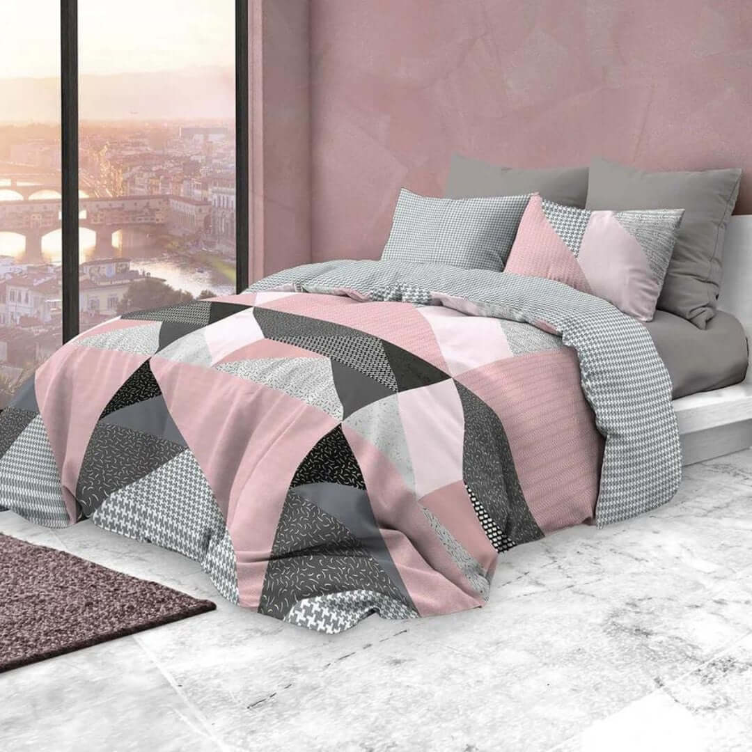 Mahome Set Copripiumino in Pregiata Flanella 100% Cotone Morbido con Trattamento Antipalline Mahome Set Copripiumino in Pregiata Flanella 100% Cotone Morbido con Trattamento Antipalline