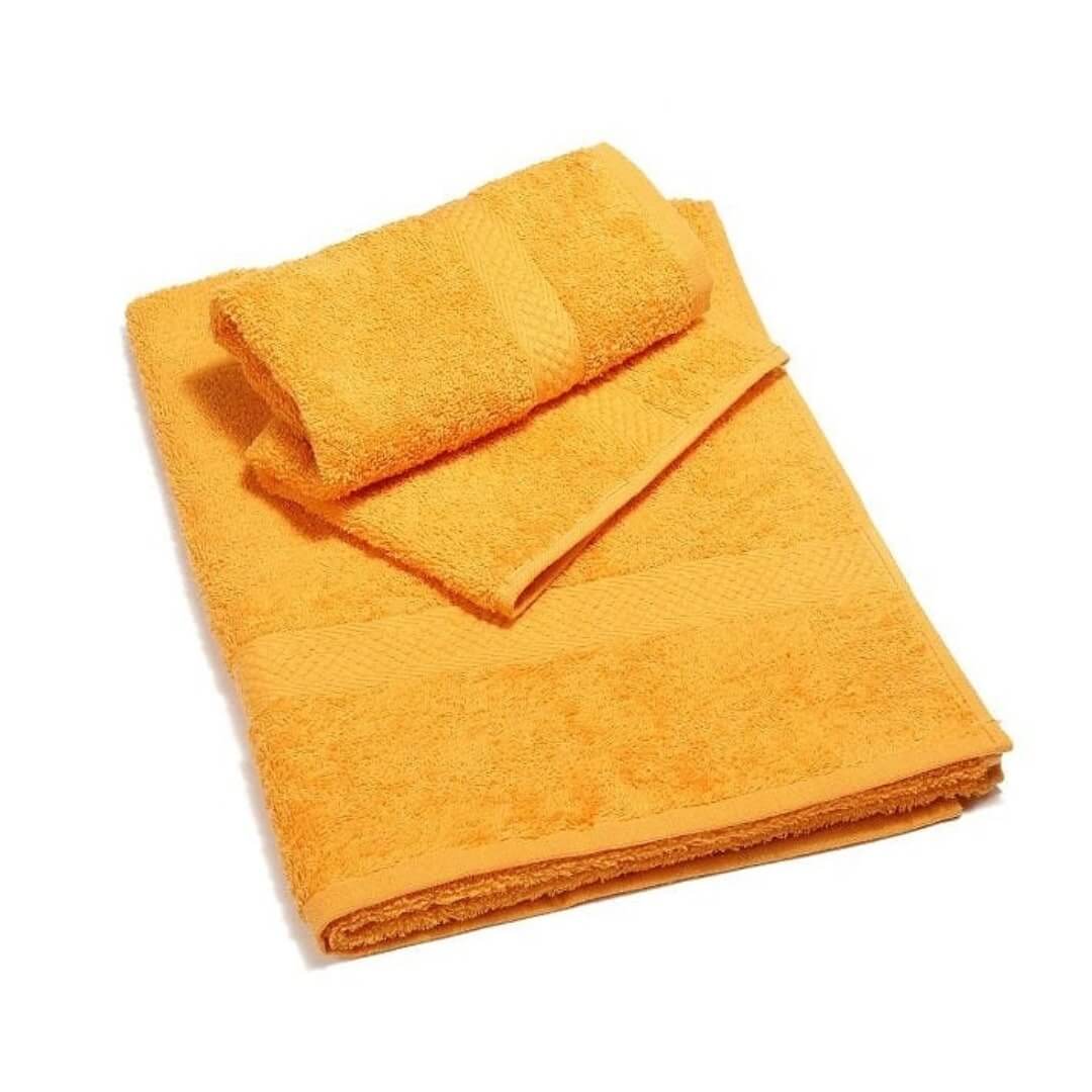 Set Asciugamani Venere Paramaison - 2 Pezzi, Cotone 420g/mq, Arancione - Foto 9